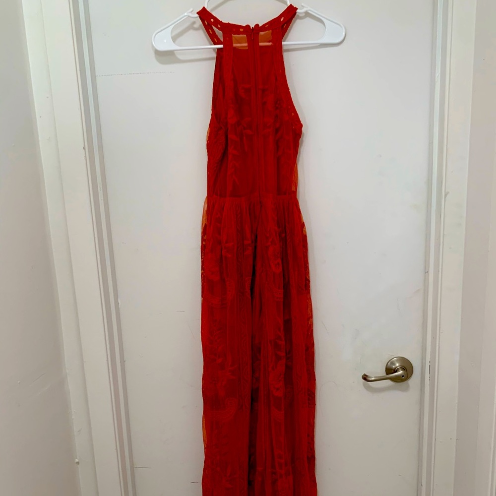 Honey Belle Floor Length Lace Gown